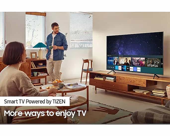 تلفزيون سامسونج الذكي 75 بوصة LED بدقة 4K UHD مع رسيفر داخلي - 75DU7000