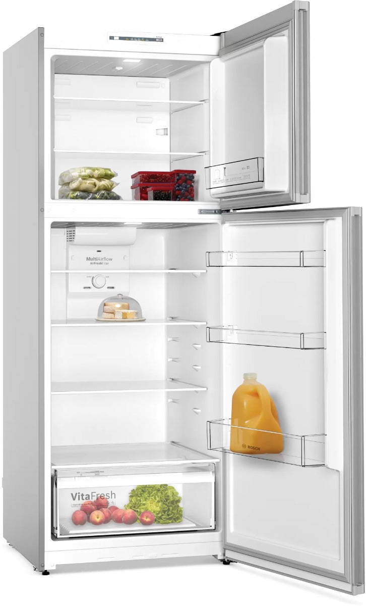 Bosch Serie | 4,KDN55NL2E8 free-standing fridge-freezer with freezer at top