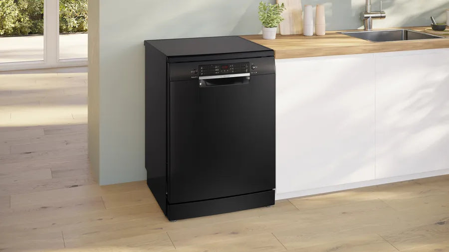 Bosch Free Standing Dishwasher 13 Set 60 cm Digital Black, SMS46NB01V