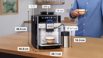 Bosch, Fully automatic coffee machine Vero Barista 600 Silver, Removable water tank TIS65621RW