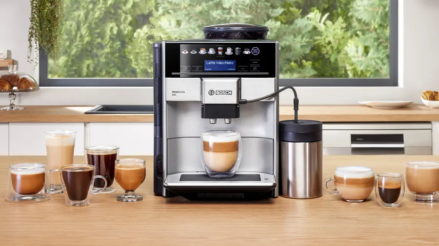 Bosch, Fully automatic coffee machine Vero Barista 600 Silver, Removable water tank TIS65621RW