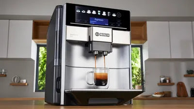 Bosch, Fully automatic coffee machine Vero Barista 600 Silver, Removable water tank TIS65621RW
