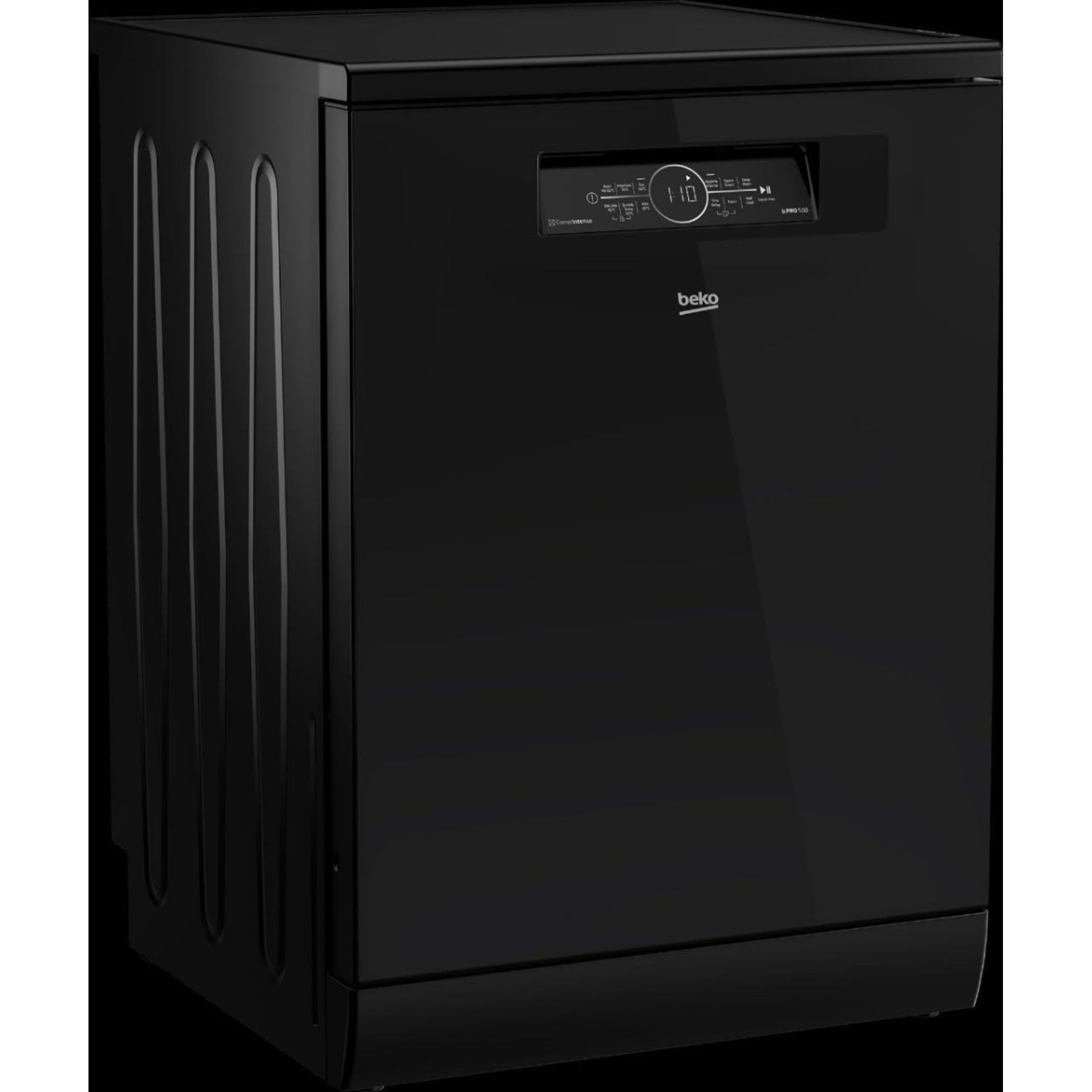 Beko Inverter Dishwasher, 15 Place Setting, Glass Black - BDFN36531GB