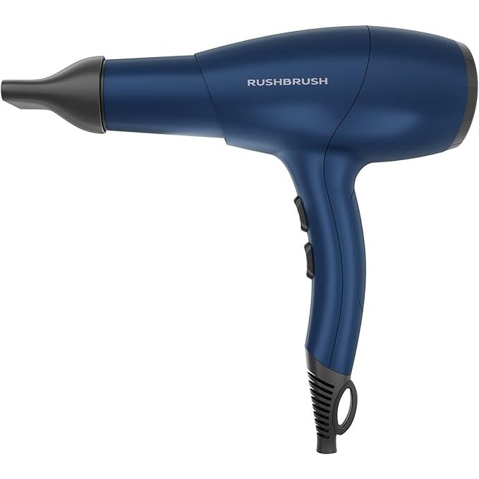 Rush Brush D3 Ultra Hair Dryer with Attachments, 2400 Watt, 3 Temperatures - Navy