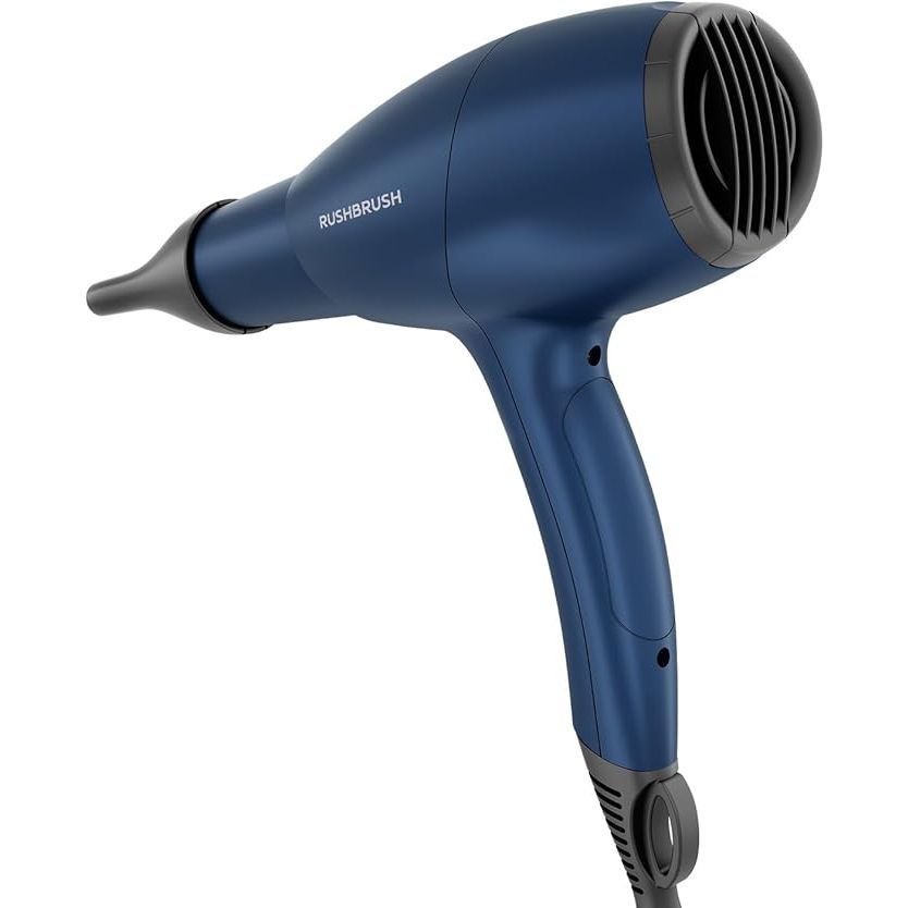 Rush Brush D3 Ultra Hair Dryer with Attachments, 2400 Watt, 3 Temperatures - Navy