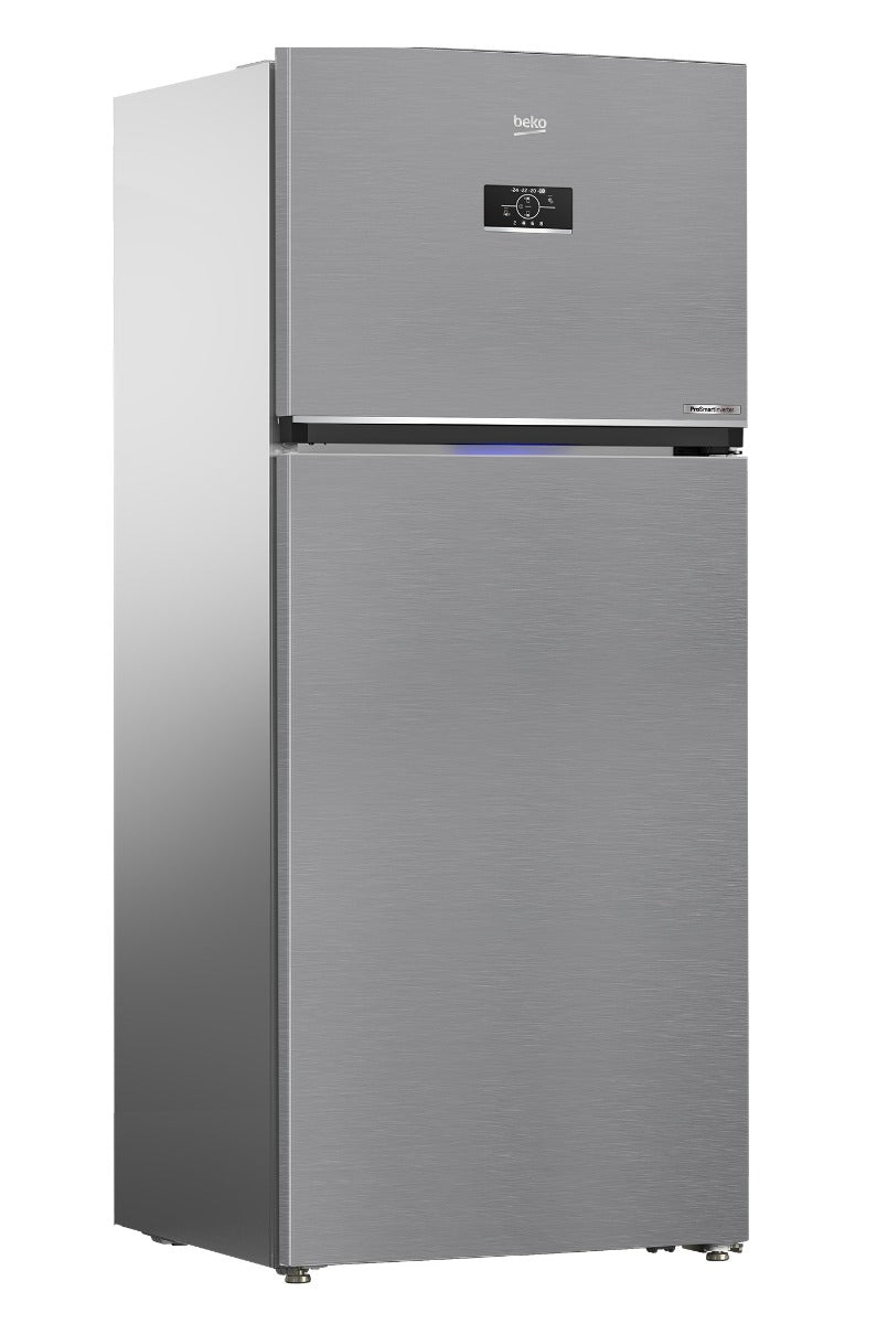 Beko Freestanding Refrigerator, No Frost, 2 Doors, 590 Litres, Inverter Motor, Silver - B3RDNE590ZXB
