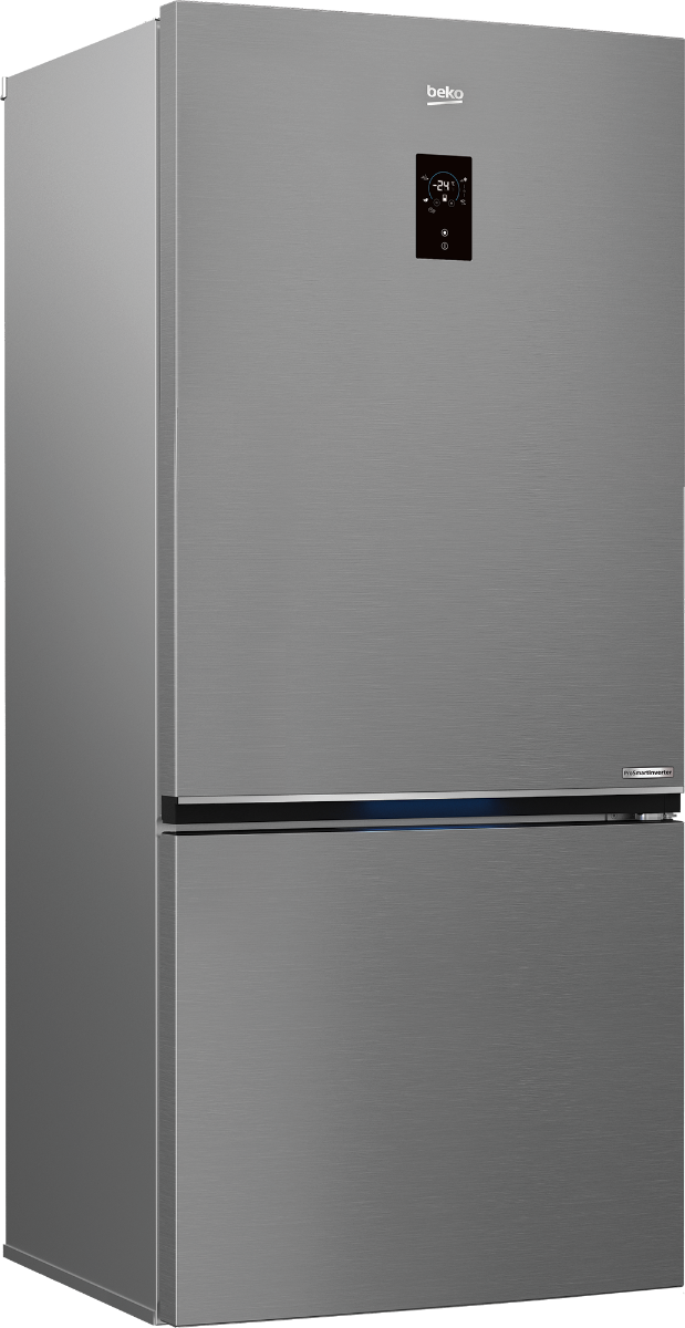 Beko No Frost Refrigerator, 620 Liters, Inverter Motor, Stainless Steel - RCNE720E20DZXP