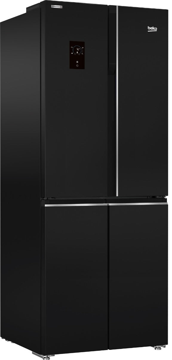 Beko No-Frost Refrigerator, 450 Liters, Inverter, Black - GNE480E20ZBH