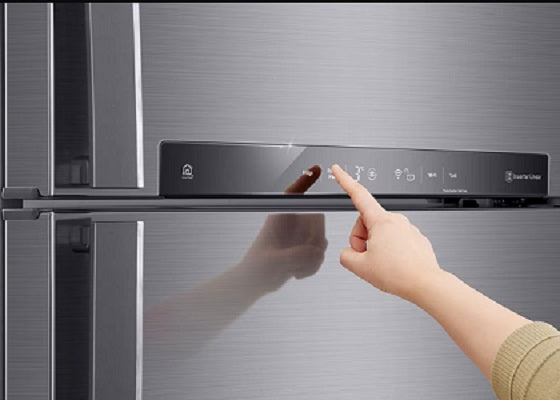 ثلاجة ال جي نو فروست بموتور انفرتر، 475 لتر، فضي - GN-H622HLHL