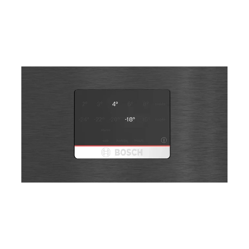 Bosch Series 4 free-standing fridge-freezer with freezer at bottom 193 x 70 cm Brushed black steel anti-fingerprint KGN56CX30U