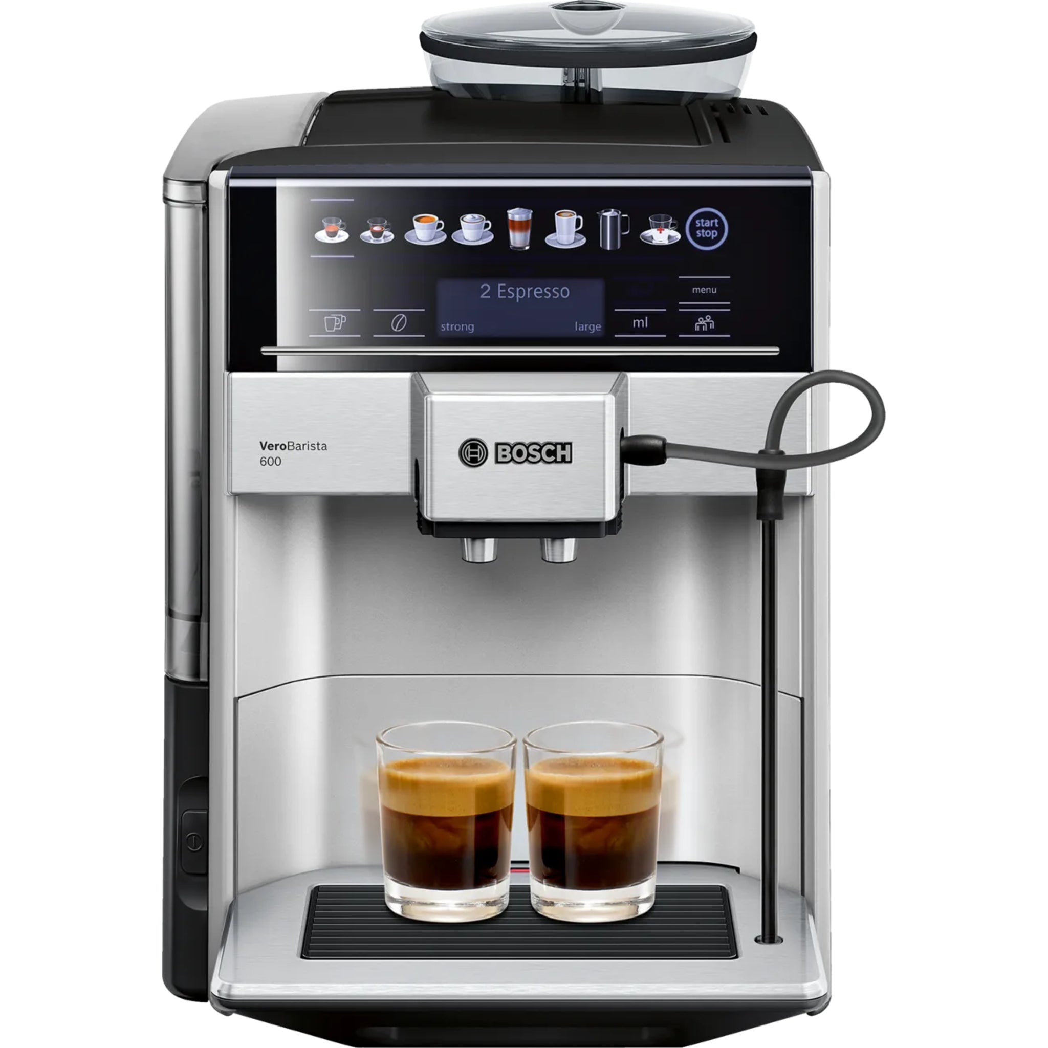 ماكينة قهوة اسبريسو بوش فيرو باريستا 600، 1500 وات، اسود وفضي - TIS65621RW