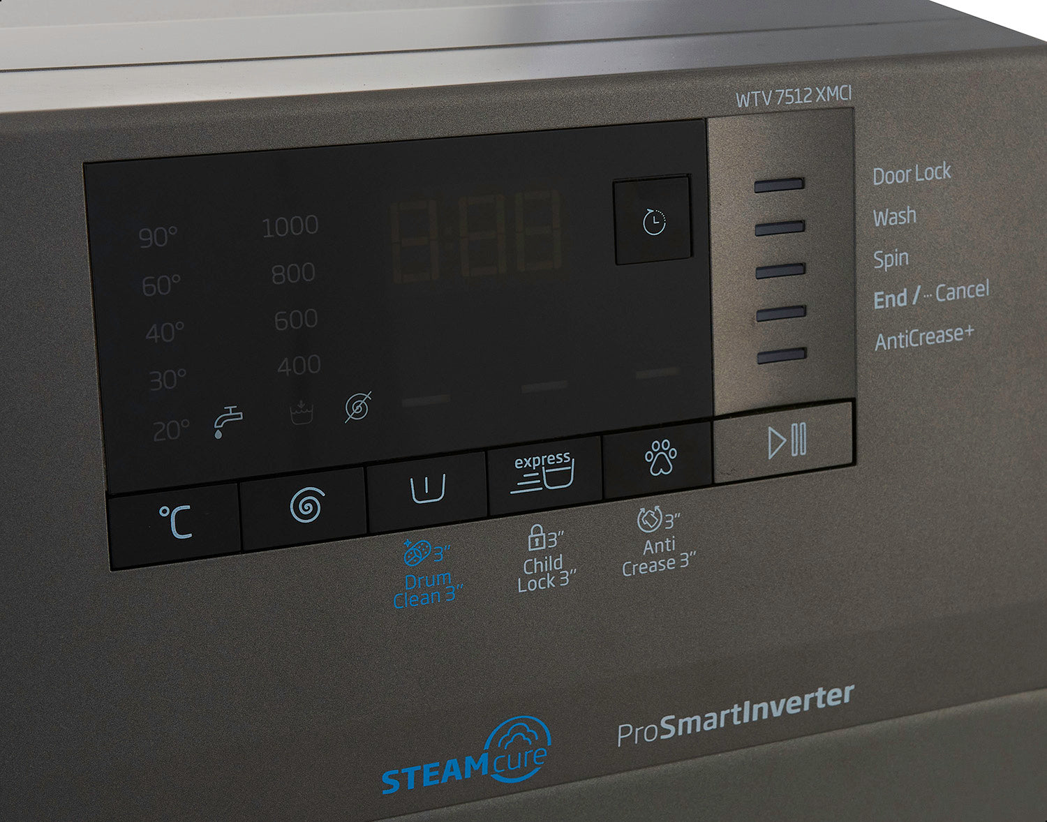 Beko Automatic Front Load Washing Machine, 7 kg, Inverter Motor, Silver - WTV7512XMCI