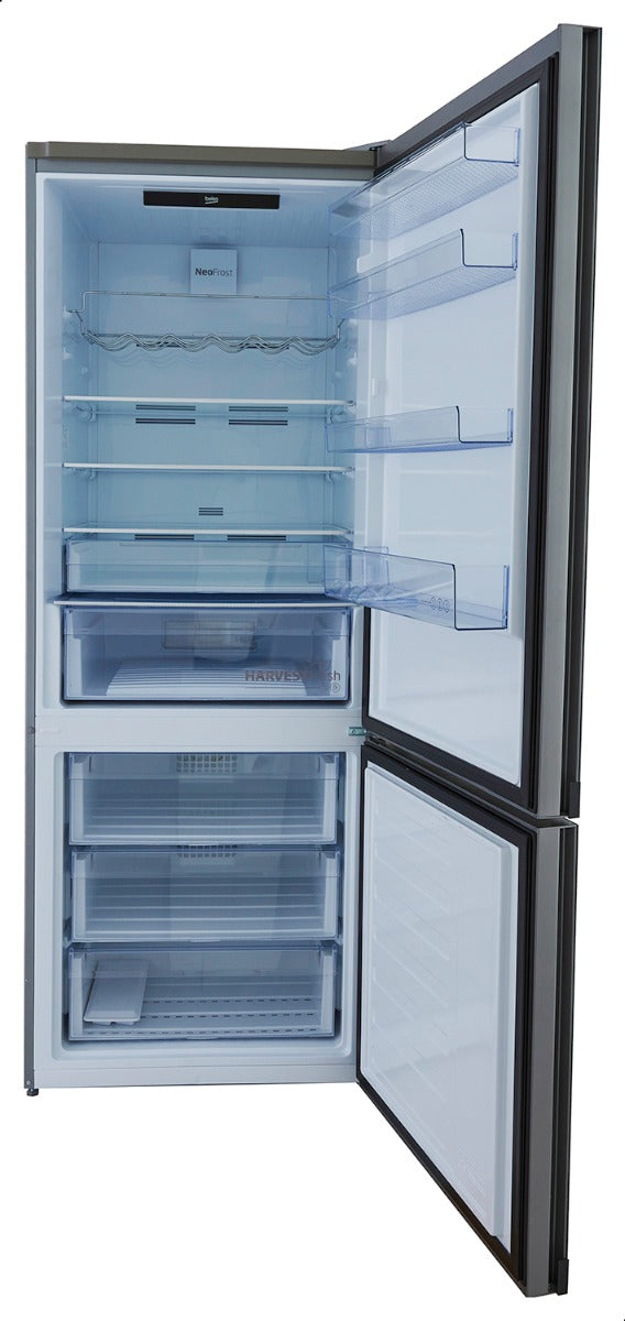 Beko No-Frost Inverter Refrigerator, 501 Liters, Black Glass - RCNE560E35ZGB