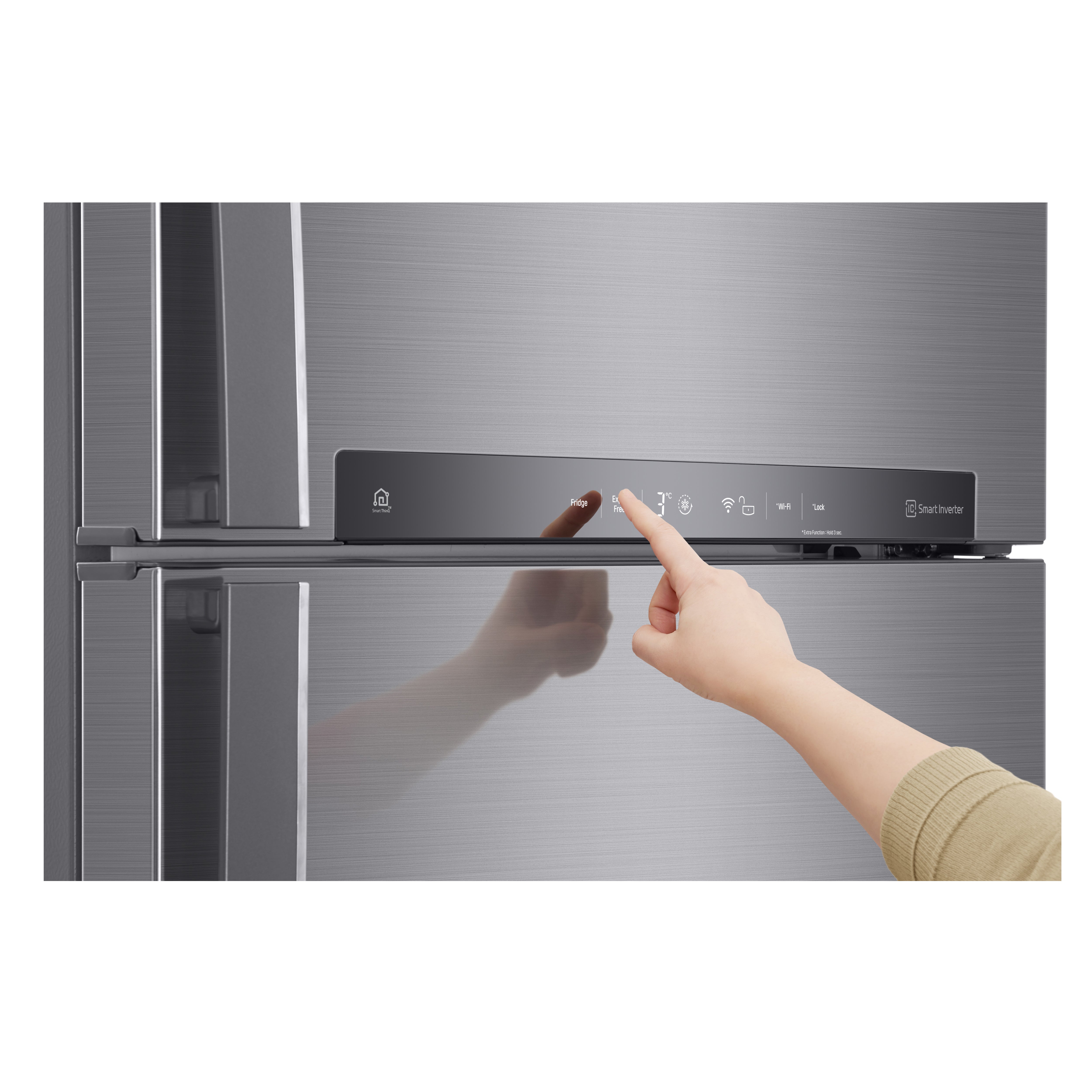 LG No Frost Top Mount Refrigerator with Inverter Motor, 506 Liters, Silver - GN-H722HLHL