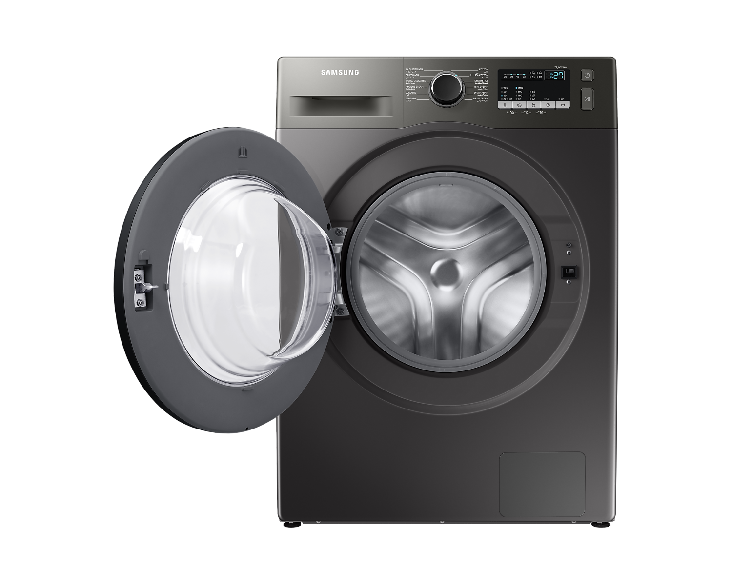 Samsung Front Load Automatic Washing Machine, 9 KG, Silver - WW90T4040CX1AS