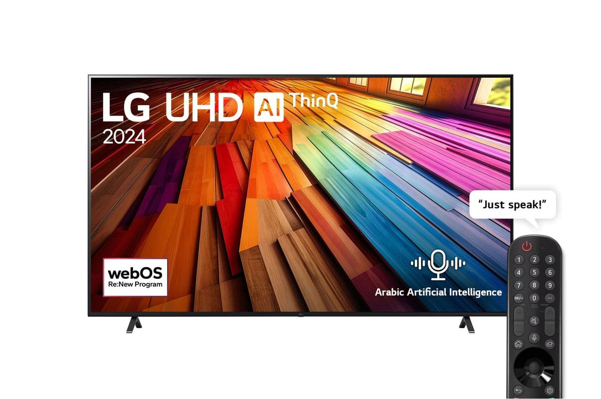 LG 55 Inch 4K UHD Smart LED TV with Built in Receiver - 55UT80006LA