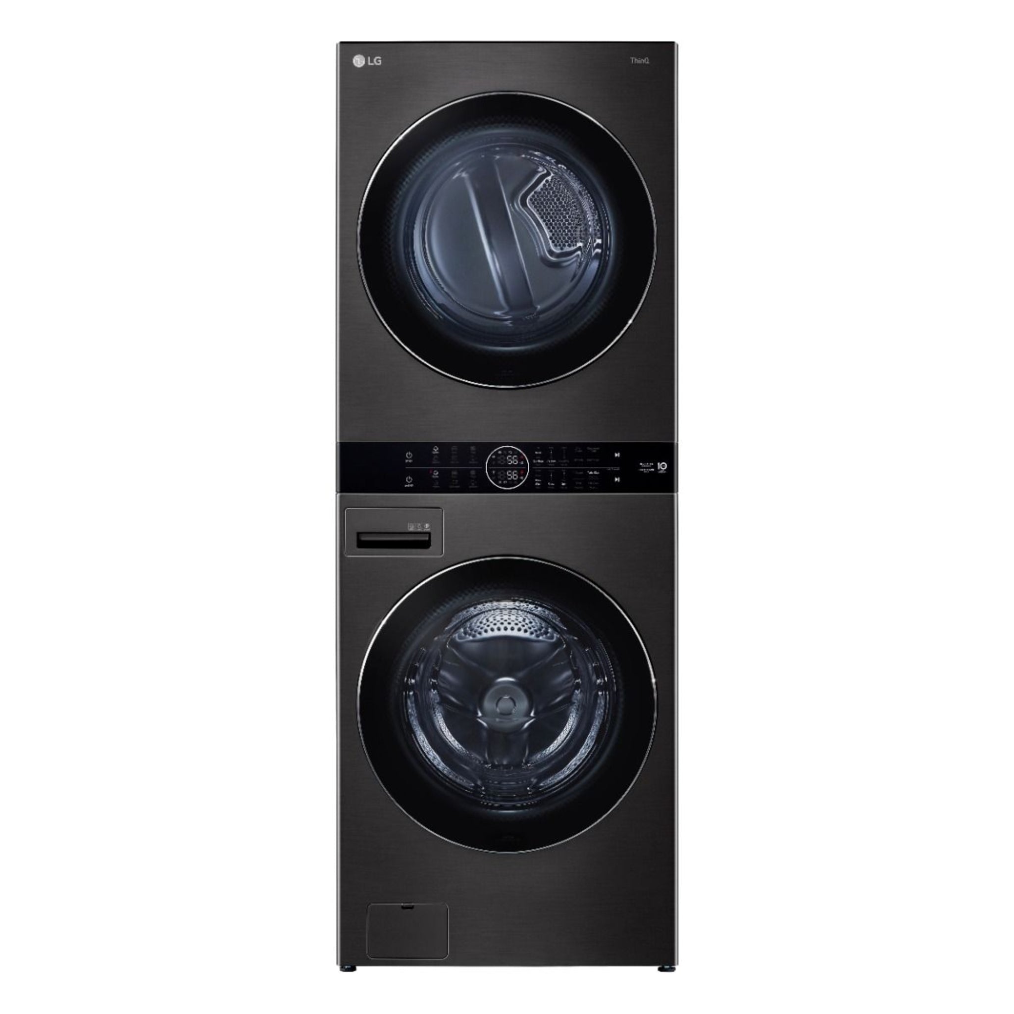LG Wash Tower Front Load Wash Automatic Wash مع مجفف ، 21 كجم ، أسود - FWT2116BS
