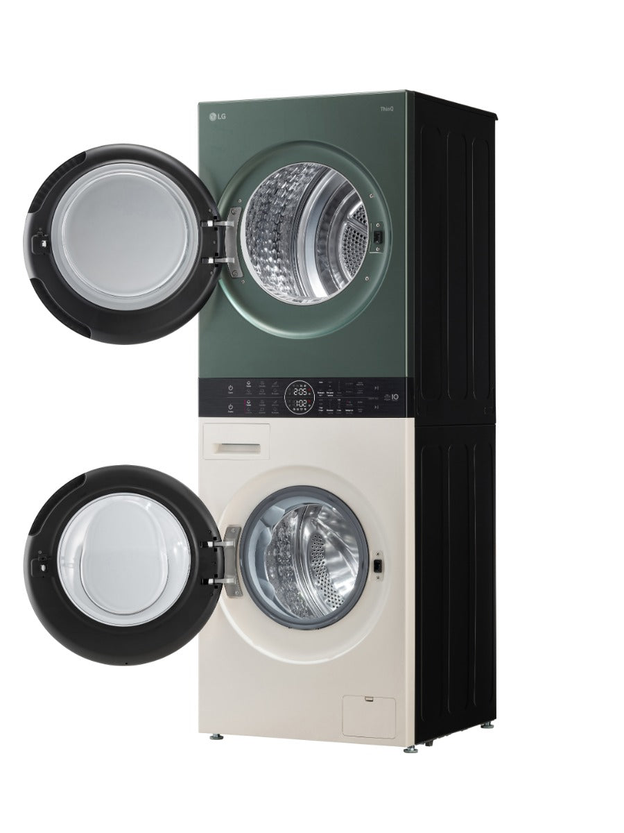 LG Wash Tower Automatic Washing Machine with Dryer, 13 kg 10 KG Dryer, Green - FWT1310BG